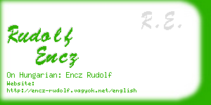 rudolf encz business card